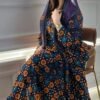 جلابية قطنية جميلة مع شيلة متناسقة
